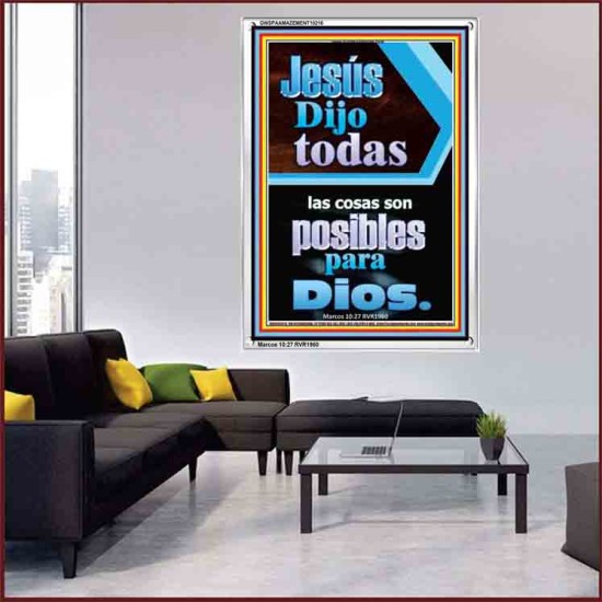 las cosas son posibles con dios   Obra cristiana   (GWSPAAMAZEMENT10216)   