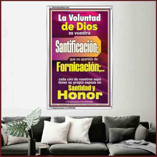 La Voluntad de Dios es vuestra Santificacin   Arte enmarcado cristiano   (GWSPAAMAZEMENT10841)   
