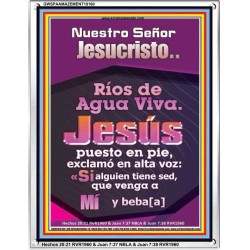 JesuCristo Ros de Agua Viva   Marco de arte de las escrituras   (GWSPAAMAZEMENT10160)   "24x32"