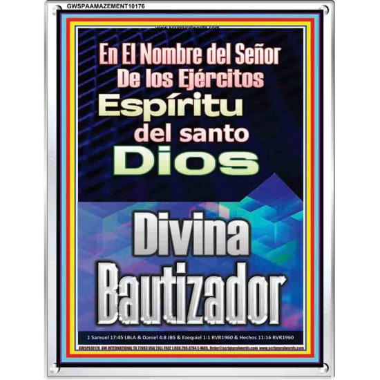 Santo Divino Bautizador   Versculos de la Biblia Pster   (GWSPAAMAZEMENT10176)   