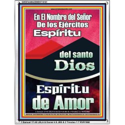 Santo El Espritu del Amor   Marco de madera del arte de las escrituras   (GWSPAAMAZEMENT10181)   