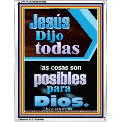 las cosas son posibles con dios   Obra cristiana   (GWSPAAMAZEMENT10216)   