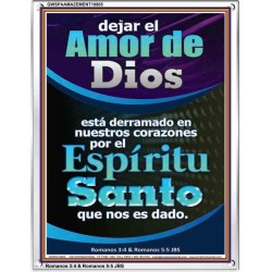 El amor de Dios   Versculos de la Biblia enmarcados para el hogar en lnea   (GWSPAAMAZEMENT10805)   "24x32"