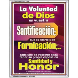 La Voluntad de Dios es vuestra Santificacin   Arte enmarcado cristiano   (GWSPAAMAZEMENT10841)   