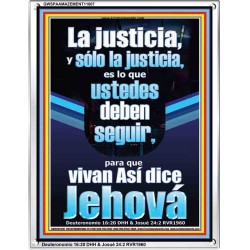 La justicia, y slo la justicia   Arte mural cristiano contemporneo   (GWSPAAMAZEMENT11007)   "24x32"