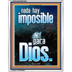 nada hay imposible para Dios   Marco de verso de la Biblia para el hogar   (GWSPAAMAZEMENT9669)   