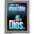 nada hay imposible para Dios   Marco de verso de la Biblia para el hogar   (GWSPAAMAZEMENT9669)   "24x32"
