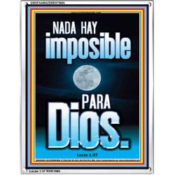 nada hay imposible para Dios   Arte mural bíblico   (GWSPAAMAZEMENT9699)   