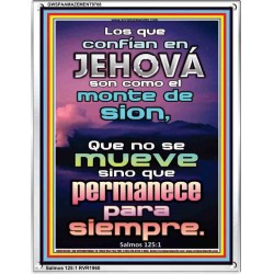 Los que confían en Jehová son como el monte de Sion   Arte de pared enmarcado cristiano   (GWSPAAMAZEMENT9708)   