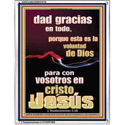 Dar Gracias Siempre es la voluntad de Dios para ti en Cristo Jesús   decoración de pared cristiana   (GWSPAAMAZEMENT9749)   