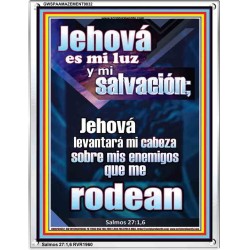 Jehová es mi luz y mi salvación   Arte mural cristiano contemporáneo   (GWSPAAMAZEMENT9832)   