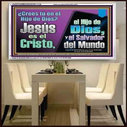 creer en el Hijo de Dios   Marco de versículo bíblico para el hogar en línea   (GWSPAAMBASSADOR11128)   "48X32"