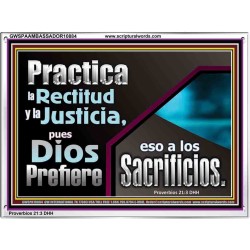Practica la Rectitud y la Justicia   Retrato de las Escrituras   (GWSPAAMBASSADOR10884)   