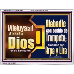 Alabad a Jehová con el sonido de la Trompeta, Arpa y Lira   Versículos de la Biblia Arte de la pared   (GWSPAAMBASSADOR11110)   