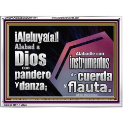 Alabad a Jehová con pandereta, danza, instrumentos de cuerda y flauta   Versículos de la Biblia Póster   (GWSPAAMBASSADOR11111)   