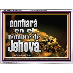confiará en el nombre de Jehová.   Cartel cristiano contemporáneo   (GWSPAAMBASSADOR11165)   