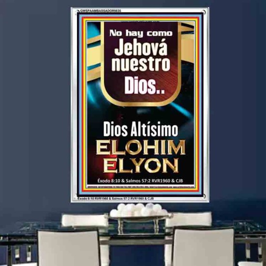 Dios Altísimo ELOHIM ELYON    Decoración de la pared de la sala de estar enmarcada   (GWSPAAMBASSADOR9835)   