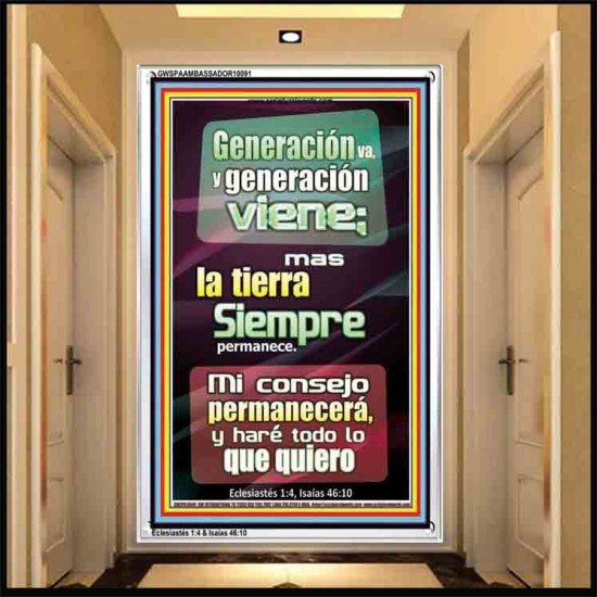 Generación va, y generación viene   Marco Decoración bíblica   (GWSPAAMBASSADOR10091)   