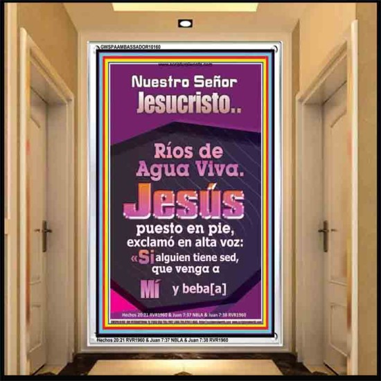 JesuCristo Ríos de Agua Viva   Marco de arte de las escrituras   (GWSPAAMBASSADOR10160)   