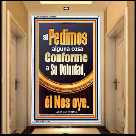 pedir cualquier cosa conforme a su voluntad   Marco de arte de pared de inspiración   (GWSPAAMBASSADOR10213)   