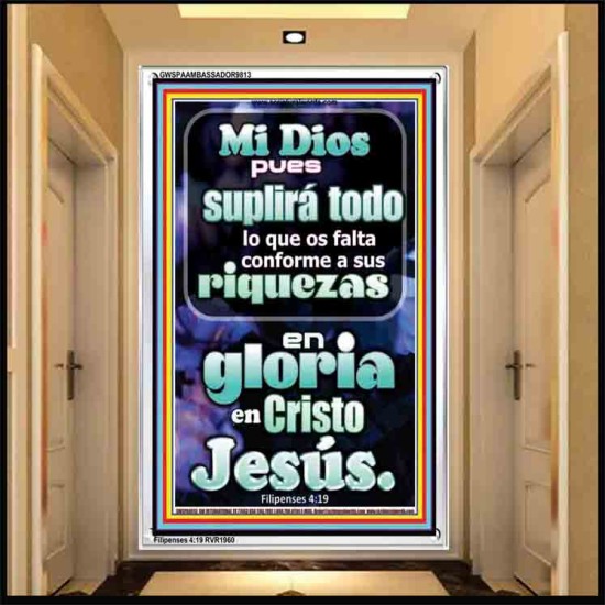 Riquezas en Gloria por Cristo Jesús   Arte mural cristiano contemporáneo   (GWSPAAMBASSADOR9813)   