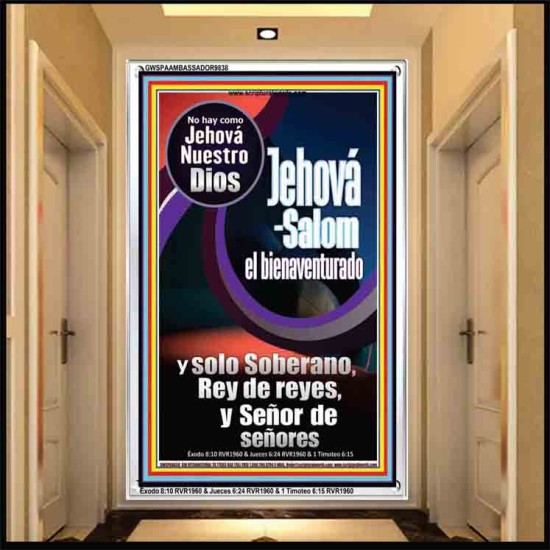 Jehová-Salom   Decoración de la pared de la habitación de invitados enmarcada   (GWSPAAMBASSADOR9838)   