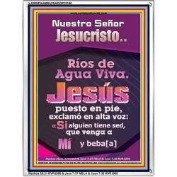 JesuCristo Ríos de Agua Viva   Marco de arte de las escrituras   (GWSPAAMBASSADOR10160)   "32x48"