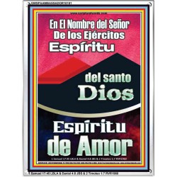 Santo El Espíritu del Amor   Marco de madera del arte de las escrituras   (GWSPAAMBASSADOR10181)   