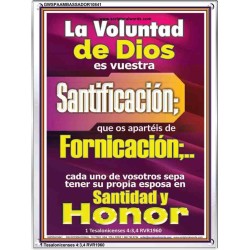 La Voluntad de Dios es vuestra Santificación   Arte enmarcado cristiano   (GWSPAAMBASSADOR10841)   