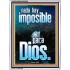 nada hay imposible para Dios   Marco de verso de la Biblia para el hogar   (GWSPAAMBASSADOR9669)   "32x48"