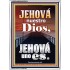 Jehová nuestro Dios   Letreros con marco de madera de las Escrituras   (GWSPAAMBASSADOR9714)   "32x48"