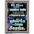 Riquezas en Gloria por Cristo Jesús   Arte mural cristiano contemporáneo   (GWSPAAMBASSADOR9813)   "32x48"