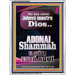 ADONAI Shammah EL SEÑOR ESTÁ AQUÍ   Versículo de la Biblia del marco   (GWSPAAMBASSADOR9852)   