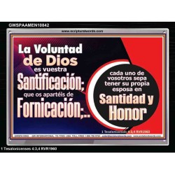 Santidad y Honor   Versículo bíblico alentador enmarcado   (GWSPAAMEN10842)   
