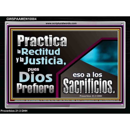 Practica la Rectitud y la Justicia   Retrato de las Escrituras   (GWSPAAMEN10884)   