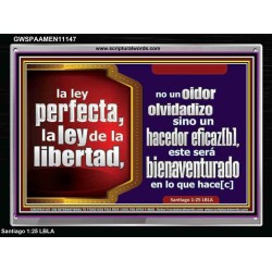 la ley perfecta, la ley de la libertad,    Marco de versículos de la Biblia   (GWSPAAMEN11147)   