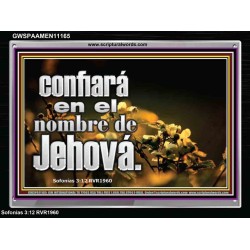 confiará en el nombre de Jehová.   Cartel cristiano contemporáneo   (GWSPAAMEN11165)   