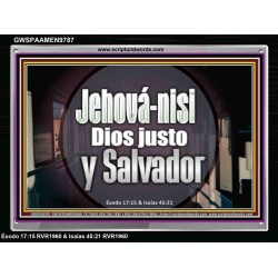 Jehová-nisi, Dios justo y Salvador   Versículo de la Biblia enmarcado   (GWSPAAMEN9787)   