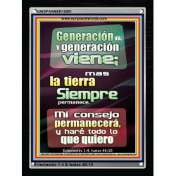 Generación va, y generación viene   Marco Decoración bíblica   (GWSPAAMEN10091)   "25x33"