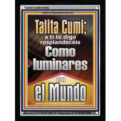 Talitha Cumi brilla como luces en el mundo   Versículos de la Biblia   (GWSPAAMEN10962)   