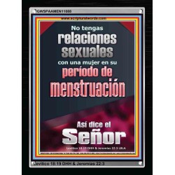 sexo con una mujer en la menstruación es un pecado grave   Arte de las Escrituras   (GWSPAAMEN11088)   
