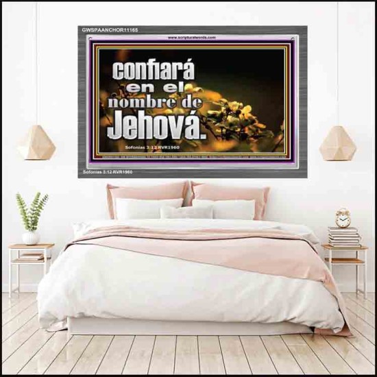 confiará en el nombre de Jehová.   Cartel cristiano contemporáneo   (GWSPAANCHOR11165)   
