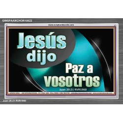 Jesús dijo Paz a vosotros   Arte de la pared del marco cristiano   (GWSPAANCHOR10822)   