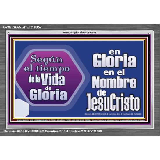 from Glory to Glory in the Name of Jesus Christ   Marco de retrato de las Escrituras   (GWSPAANCHOR10957)   