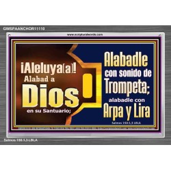 Alabad a Jehová con el sonido de la Trompeta, Arpa y Lira   Versículos de la Biblia Arte de la pared   (GWSPAANCHOR11110)   