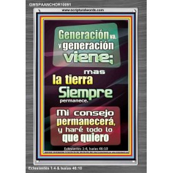 Generación va, y generación viene   Marco Decoración bíblica   (GWSPAANCHOR10091)   