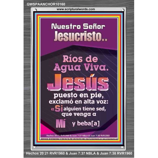 JesuCristo Ríos de Agua Viva   Marco de arte de las escrituras   (GWSPAANCHOR10160)   