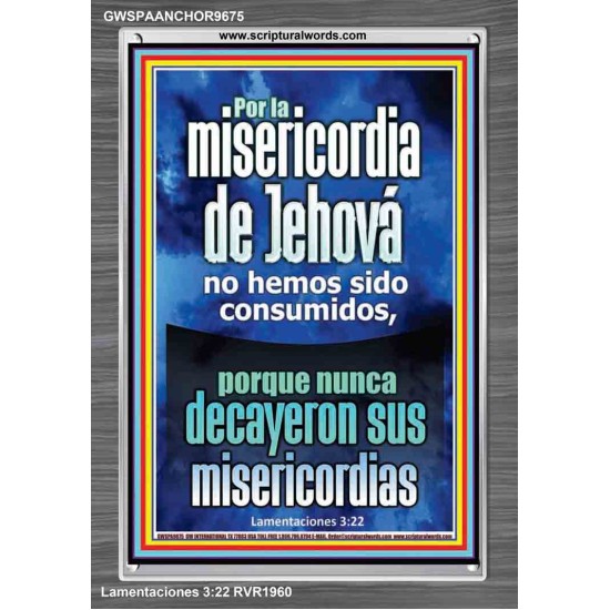 Las misericordias de Dios nunca fallan   Versículos de la Biblia Imprimibles para Enmarcar   (GWSPAANCHOR9675)   