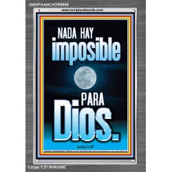 nada hay imposible para Dios   Arte mural bíblico   (GWSPAANCHOR9699)   