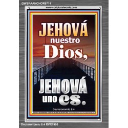 Jehová nuestro Dios   Letreros con marco de madera de las Escrituras   (GWSPAANCHOR9714)   